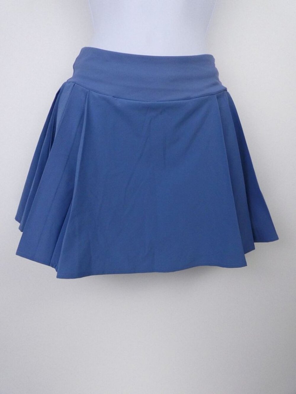 Lululemon Skort Womens 2 Blue Side Pleat High Rise Shorts Spandex Layer Tennis